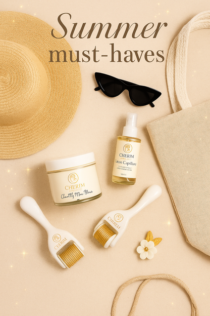 chantilly beurre de karité dermaroller lotion capillaire booster de pousse by CHERIM BEAUTY 